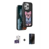 MARSİLYAN™- iPhone 16 Pro Max Kılıf İz Minimal Koleksiyonu - Siyah 3D Antistatik Hayalet Cam Ekran Koruyucu + Bilvis Titan Kamera Lens - TMGI