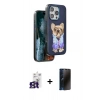 MARSİLYAN™- iPhone 16 Pro Max Kılıf İz Minimal Koleksiyonu - Siyah 3D Antistatik Hayalet Cam Ekran Koruyucu + Bilvis Titan Kamera Lens - TMGI