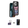 MARSİLYAN™- iPhone 16 Pro Max Kılıf İz Minimal Koleksiyonu - Siyah 3D Antistatik Hayalet Cam Ekran Koruyucu + Bilvis Titan Kamera Lens - GS