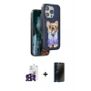 MARSİLYAN™- iPhone 16 Pro Max Kılıf İz Minimal Koleksiyonu - Siyah 3D Antistatik Hayalet Cam Ekran Koruyucu + Bilvis Titan Kamera Lens - SH