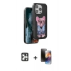 MARSİLYAN™- iPhone 16 Pro Max Kılıf İz Minimal Koleksiyonu - Siyah 3D Antistatik Mat Seramik Nano Ekran Koruyucu + PVD Metal Kamera Lens - GS