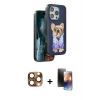MARSİLYAN™- iPhone 16 Pro Max Kılıf İz Minimal Koleksiyonu - Siyah 3D Antistatik Mat Seramik Nano Ekran Koruyucu + Pers Alüminyum Kamera Lens - CLTM