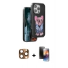 MARSİLYAN™- iPhone 16 Pro Max Kılıf İz Minimal Koleksiyonu - Siyah 3D Antistatik Mat Seramik Nano Ekran Koruyucu + Pers Alüminyum Kamera Lens - CLTM