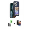 MARSİLYAN™- iPhone 16 Pro Max Kılıf İz Minimal Koleksiyonu - Siyah 3D Antistatik Mat Seramik Nano Ekran Koruyucu + Raze Metal Kamera Lens - SH