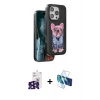 MARSİLYAN™- iPhone 16 Pro Max Kılıf İz Minimal Koleksiyonu - Siyah 3D Antistatik Seramik Nano Ekran Koruyucu + Bilvis Titan Kamera Lens - SH