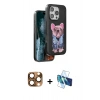 MARSİLYAN™- iPhone 16 Pro Max Kılıf İz Minimal Koleksiyonu - Siyah 3D Antistatik Seramik Nano Ekran Koruyucu + Çöl Titanyum Pers Alüminyum Kamera Lens