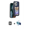 MARSİLYAN™- iPhone 16 Pro Max Kılıf İz Minimal Koleksiyonu - Siyah 3D Antistatik Seramik Nano Ekran Koruyucu + PVD Metal Kamera Lens - SH