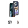 MARSİLYAN™- iPhone 16 Pro Max Kılıf İz Minimal Koleksiyonu - Siyah Bilvis 3D Cam Ekran Koruyucu + Pers Alüminyum Kamera Lens - GI