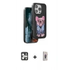 MARSİLYAN™- iPhone 16 Pro Max Kılıf İz Minimal Koleksiyonu - Siyah Bilvis 3D Cam Ekran Koruyucu + PVD Metal Kamera Lens - GS