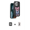 MARSİLYAN™- iPhone 16 Pro Max Kılıf İz Minimal Koleksiyonu - Siyah Bilvis 3D Cam Ekran Koruyucu + PVD Metal Kamera Lens - SH