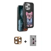 MARSİLYAN™- iPhone 16 Pro Max Kılıf İz Minimal Koleksiyonu - Siyah Bilvis 3D Mat Cam Ekran Koruyucu + Pers Alüminyum Kamera Lens - CLTM