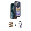 MARSİLYAN™- iPhone 16 Pro Max Kılıf İz Minimal Koleksiyonu - Siyah Bilvis 3X AR Hayalet Cam Ekran Koruyucu + Pers Alüminyum Kamera Lens - CLTM