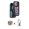 MARSİLYAN™- iPhone 16 Pro Max Kılıf İz Minimal Koleksiyonu - Siyah Bilvis 3X AR Hayalet Cam Ekran Koruyucu + Pers Alüminyum Kamera Lens - CLTM