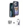 MARSİLYAN™- iPhone 16 Pro Max Kılıf İz Minimal Koleksiyonu - Siyah Bilvis 3X AR Hayalet Cam Ekran Koruyucu + Pers Alüminyum Kamera Lens - GI