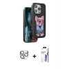 MARSİLYAN™- iPhone 16 Pro Max Kılıf İz Minimal Koleksiyonu - Siyah Bilvis 3X AR HD Cam Ekran Koruyucu + Pers Alüminyum Kamera Lens - GS
