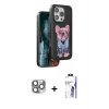 MARSİLYAN™- iPhone 16 Pro Max Kılıf İz Minimal Koleksiyonu - Siyah Bilvis 3X AR HD Cam Ekran Koruyucu + Pers Alüminyum Kamera Lens - GI