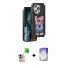 MARSİLYAN™- iPhone 16 Pro Max Kılıf İz Minimal Koleksiyonu - Siyah Bilvis 5in1 3D Magic Cam Ekran Koruyucu + Raze Metal Kamera Lens - NLGY