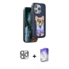MARSİLYAN™- iPhone 16 Pro Max Kılıf İz Minimal Koleksiyonu - Siyah Bilvis 5in1 3D Magic Cam Ekran Koruyucu + Gri Pers Alüminyum Kamera Lens
