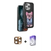 MARSİLYAN™- iPhone 16 Pro Max Kılıf İz Minimal Koleksiyonu - Siyah Bilvis 5in1 3D Magic Cam Ekran Koruyucu + Pers Alüminyum Kamera Lens - CLTM