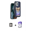 MARSİLYAN™- iPhone 16 Pro Max Kılıf İz Minimal Koleksiyonu - Siyah Bilvis 5in1 3D Magic Cam Ekran Koruyucu + PVD Metal Kamera Lens - GD