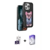 MARSİLYAN™- iPhone 16 Pro Max Kılıf İz Minimal Koleksiyonu - Siyah Bilvis 5in1 3D Magic Cam Ekran Koruyucu + Bilvis Titan Kamera Lens - TMGI