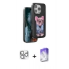 MARSİLYAN™- iPhone 16 Pro Max Kılıf İz Minimal Koleksiyonu - Siyah Bilvis 5in1 3D Magic Cam Ekran Koruyucu + Pers Alüminyum Kamera Lens - GS