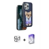 MARSİLYAN™- iPhone 16 Pro Max Kılıf İz Minimal Koleksiyonu - Siyah Bilvis 5in1 3D Magic Cam Ekran Koruyucu + Pers Alüminyum Kamera Lens - GS