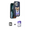 MARSİLYAN™- iPhone 16 Pro Max Kılıf İz Minimal Koleksiyonu - Siyah Bilvis 5in1 3D Magic Cam Ekran Koruyucu + Gümüş PVD Metal Kamera Lens