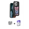 MARSİLYAN™- iPhone 16 Pro Max Kılıf İz Minimal Koleksiyonu - Siyah Bilvis 5in1 3D Magic Cam Ekran Koruyucu + Gri Pers Alüminyum Kamera Lens