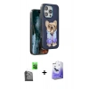 MARSİLYAN™- iPhone 16 Pro Max Kılıf İz Minimal Koleksiyonu - Siyah Bilvis 5in1 5D Magic Hayalet Cam Ekran Koruyucu + Raze Metal Kamera Lens - SH