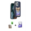 MARSİLYAN™- iPhone 16 Pro Max Kılıf İz Minimal Koleksiyonu - Siyah Bilvis 5in1 5D Magic Hayalet Cam Ekran Koruyucu + Çöl Titanyum Raze Metal Kamera Lens