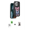 MARSİLYAN™- iPhone 16 Pro Max Kılıf İz Minimal Koleksiyonu - Siyah Bilvis Hayalet Cam Ekran Koruyucu + Raze Metal Kamera Lens - BZ