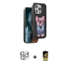 MARSİLYAN™- iPhone 16 Pro Max Kılıf İz Minimal Koleksiyonu - Siyah Buffer Cam Ekran Koruyucu + Pers Alüminyum Kamera Lens - GS