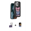 MARSİLYAN™- iPhone 16 Pro Max Kılıf İz Minimal Koleksiyonu - Siyah Buffer Hayalet Cam Ekran Koruyucu + Bilvis Titan Kamera Lens - TMGI