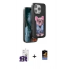 MARSİLYAN™- iPhone 16 Pro Max Kılıf İz Minimal Koleksiyonu - Siyah Buffer Hayalet Cam Ekran Koruyucu + Bilvis Titan Kamera Lens - SH