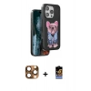 MARSİLYAN™- iPhone 16 Pro Max Kılıf İz Minimal Koleksiyonu - Siyah Buffer Hayalet Cam Ekran Koruyucu + Pers Alüminyum Kamera Lens - CLTM
