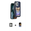 MARSİLYAN™- iPhone 16 Pro Max Kılıf İz Minimal Koleksiyonu - Siyah Buffer Hayalet Cam Ekran Koruyucu + Gümüş PVD Metal Kamera Lens