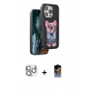 MARSİLYAN™- iPhone 16 Pro Max Kılıf İz Minimal Koleksiyonu - Siyah Buffer Hayalet Cam Ekran Koruyucu + Pers Alüminyum Kamera Lens - GS