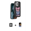 MARSİLYAN™- iPhone 16 Pro Max Kılıf İz Minimal Koleksiyonu - Siyah Buffer Hayalet Cam Ekran Koruyucu + PVD Metal Kamera Lens - SH