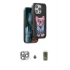 MARSİLYAN™- iPhone 16 Pro Max Kılıf İz Minimal Koleksiyonu - Siyah Joko Magic 5D Hayalet Cam + Gri Pers Alüminyum Kamera Lens