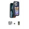 MARSİLYAN™- iPhone 16 Pro Max Kılıf İz Minimal Koleksiyonu - Siyah Joko Magic 5D Hayalet Cam + Gri Pers Alüminyum Kamera Lens