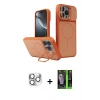 MARSİLYAN™- iPhone 16 Pro Max Kılıf İz Modern Prime - Şeffaf 360 Full Body Arka Koruyucu + Pers Alüminyum Kamera Lens - GS
