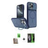 MARSİLYAN™- iPhone 16 Pro Max Kılıf İz Modern Prime - Şeffaf 360 Full Body Arka Koruyucu + Raze Metal Kamera Lens - CLTM