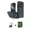 MARSİLYAN™- iPhone 16 Pro Max Kılıf İz Modern Prime - Şeffaf 360 Full Body Arka Koruyucu + Bilvis Titan Kamera Lens - TMGI