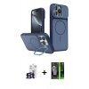 MARSİLYAN™- iPhone 16 Pro Max Kılıf İz Modern Prime - Şeffaf 360 Full Body Arka Koruyucu + Bilvis Titan Kamera Lens - TMGI