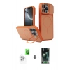 MARSİLYAN™- iPhone 16 Pro Max Kılıf İz Modern Prime - Siyah 360 Mat Full Body Arka Koruyucu + Raze Metal Kamera Lens - BZ