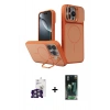 MARSİLYAN™- iPhone 16 Pro Max Kılıf İz Modern Prime - Siyah 360 Mat Full Body Arka Koruyucu + Bilvis Titan Kamera Lens - GS