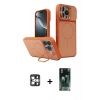 MARSİLYAN™- iPhone 16 Pro Max Kılıf İz Modern Prime - Siyah 360 Mat Full Body Arka Koruyucu + Gümüş PVD Metal Kamera Lens