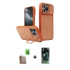 MARSİLYAN™- iPhone 16 Pro Max Kılıf İz Modern Prime - Siyah 360 Mat Full Body Arka Koruyucu + Raze Metal Kamera Lens - CLTM