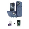 MARSİLYAN™- iPhone 16 Pro Max Kılıf İz Modern Prime - Siyah 360 Mat Full Body Arka Koruyucu + Bilvis Titan Kamera Lens - SH